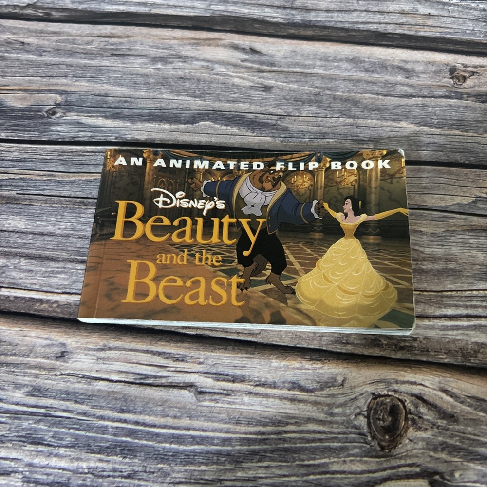 Disney Beauty and the Beast Animated Flip Book Double Sided Some Damage